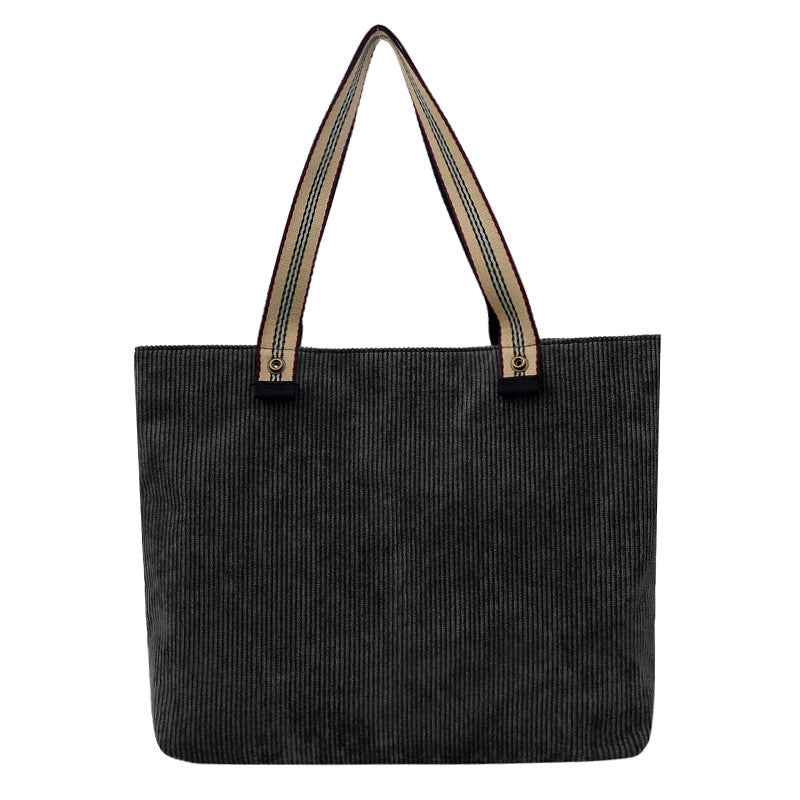 Women's Vintage Corduroy Shoulder Bag – Literary Style Casual Tote Purse