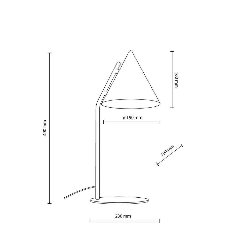 Cono Black Table Lamp