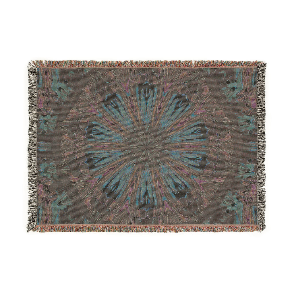 Kaleidoscope Mandala Woven Blanket — Boho Decorative Throw for Living Room & Gift
