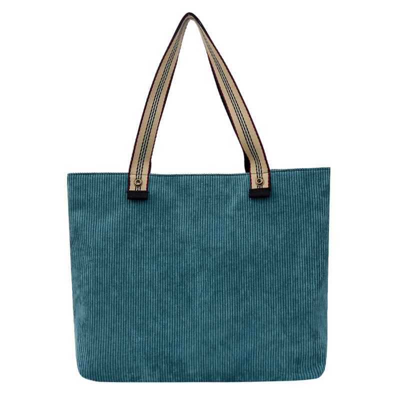Women's Vintage Corduroy Shoulder Bag – Literary Style Casual Tote Purse