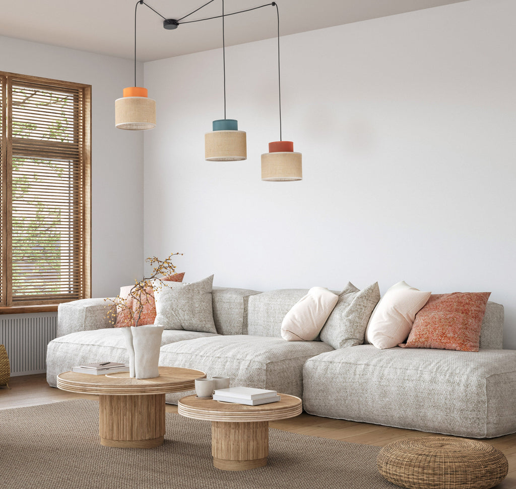 Duo Jute 3-Light Pendant