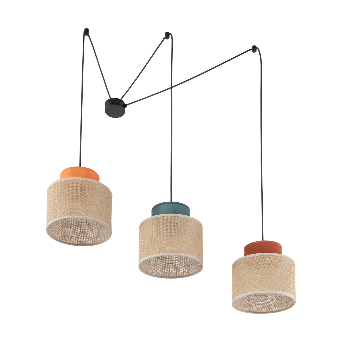 Duo Jute 3-Light Pendant