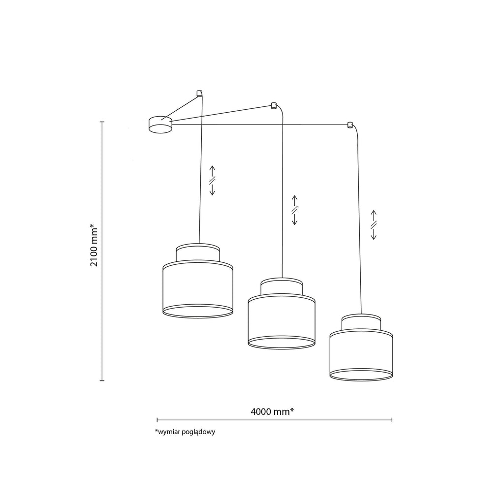 Duo Jute 3-Light Pendant