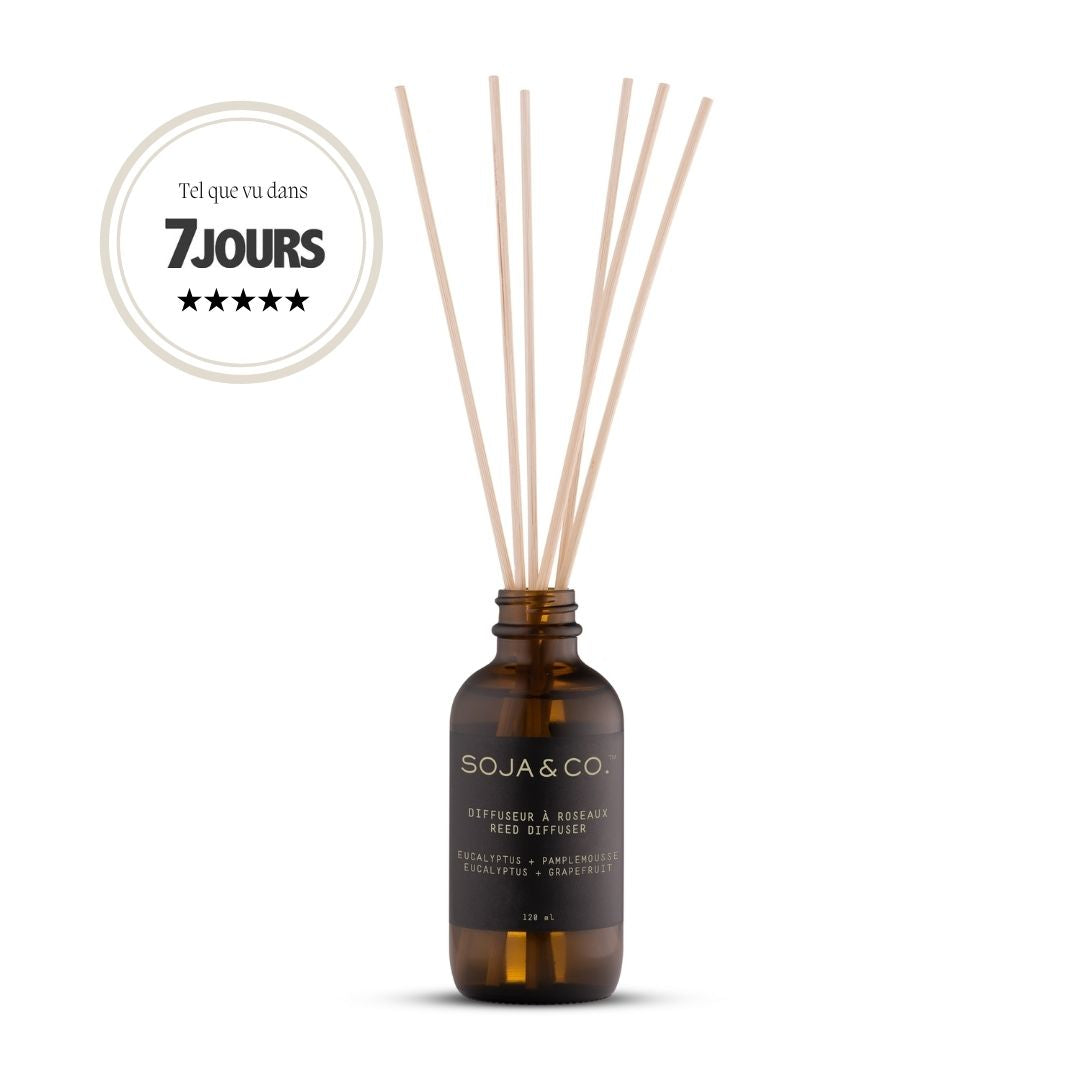 Diffuseur à roseaux | Eucalyptus + Pamplemousse