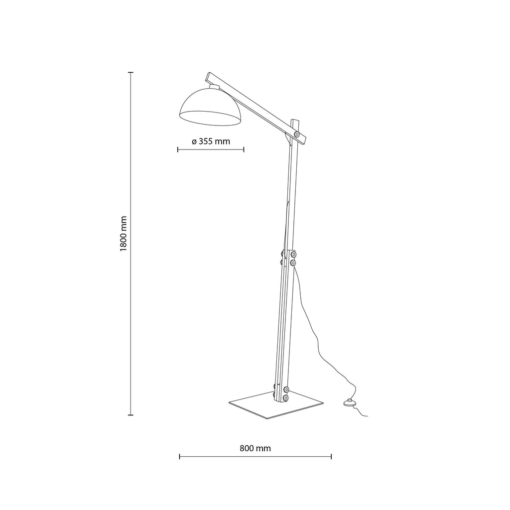 Oslo White Floor Lamp — Clearance