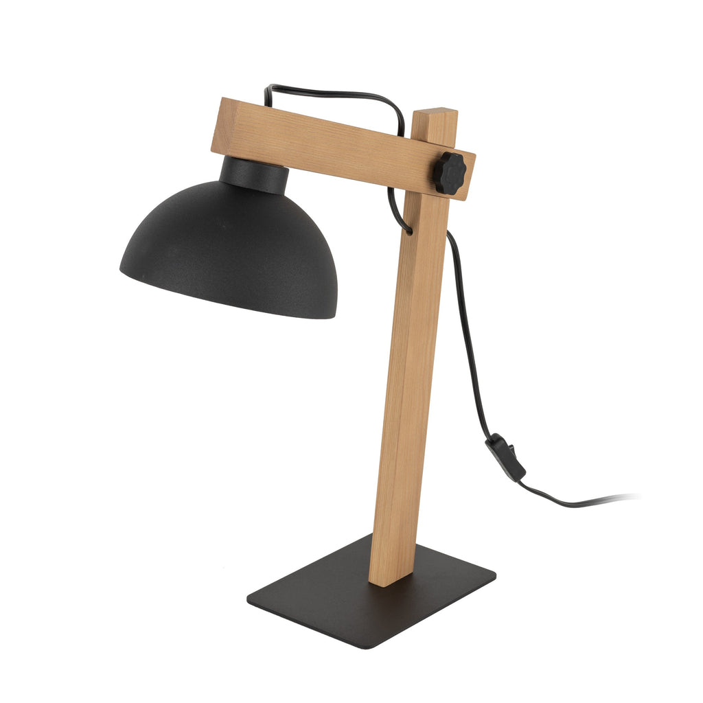 OSLO Black Scandinavian Table Lamp for Bedroom & Nightstand