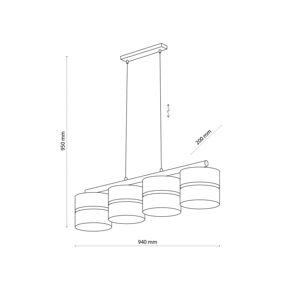 Linobianco 4-Light Linear Pendant