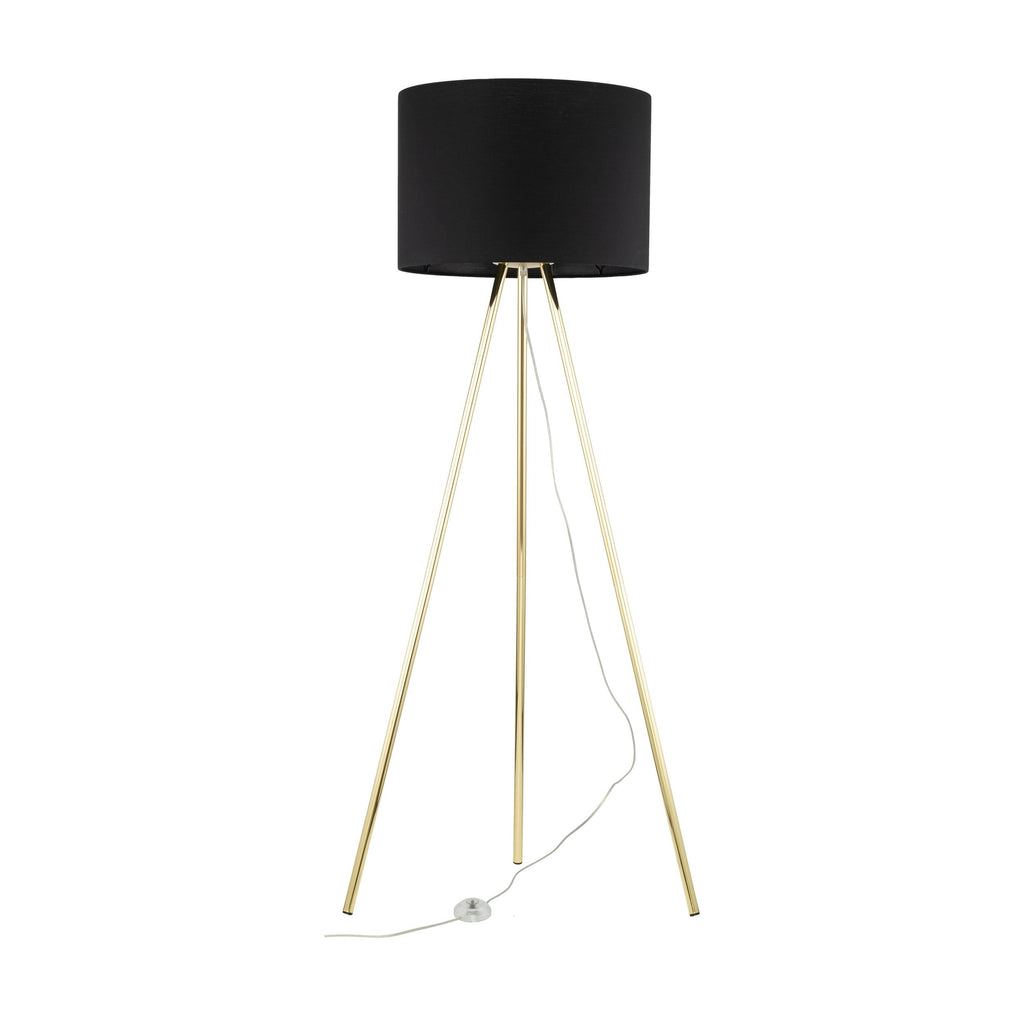 Umberto Black & Gold Floor Lamp — Clearance
