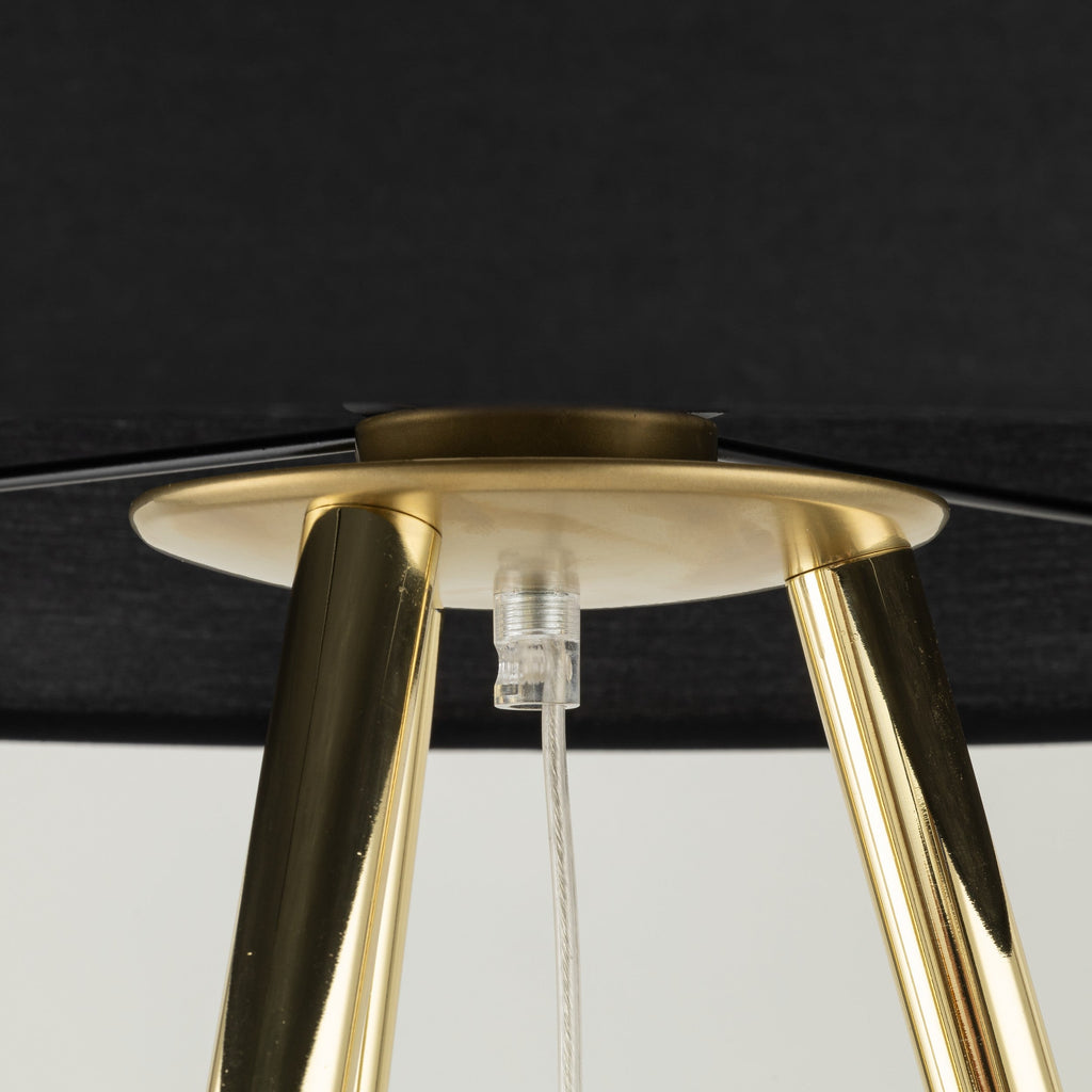 Umberto Black & Gold Floor Lamp — Clearance