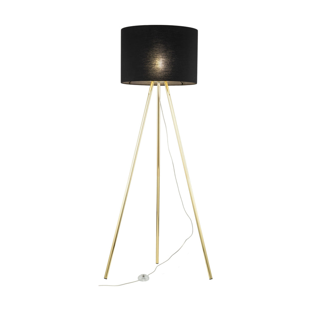 Umberto Black & Gold Floor Lamp — Clearance