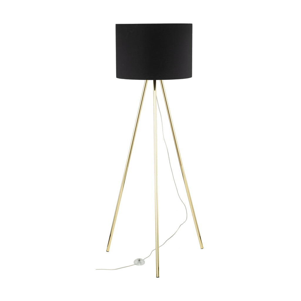 Umberto Black & Gold Floor Lamp — Clearance