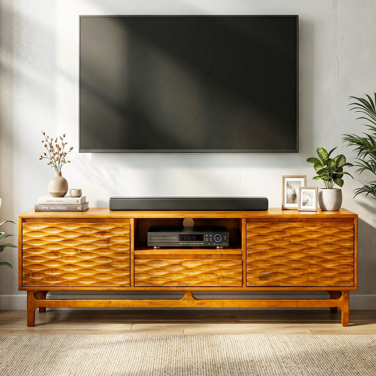 Elara Solid Wood Media Console