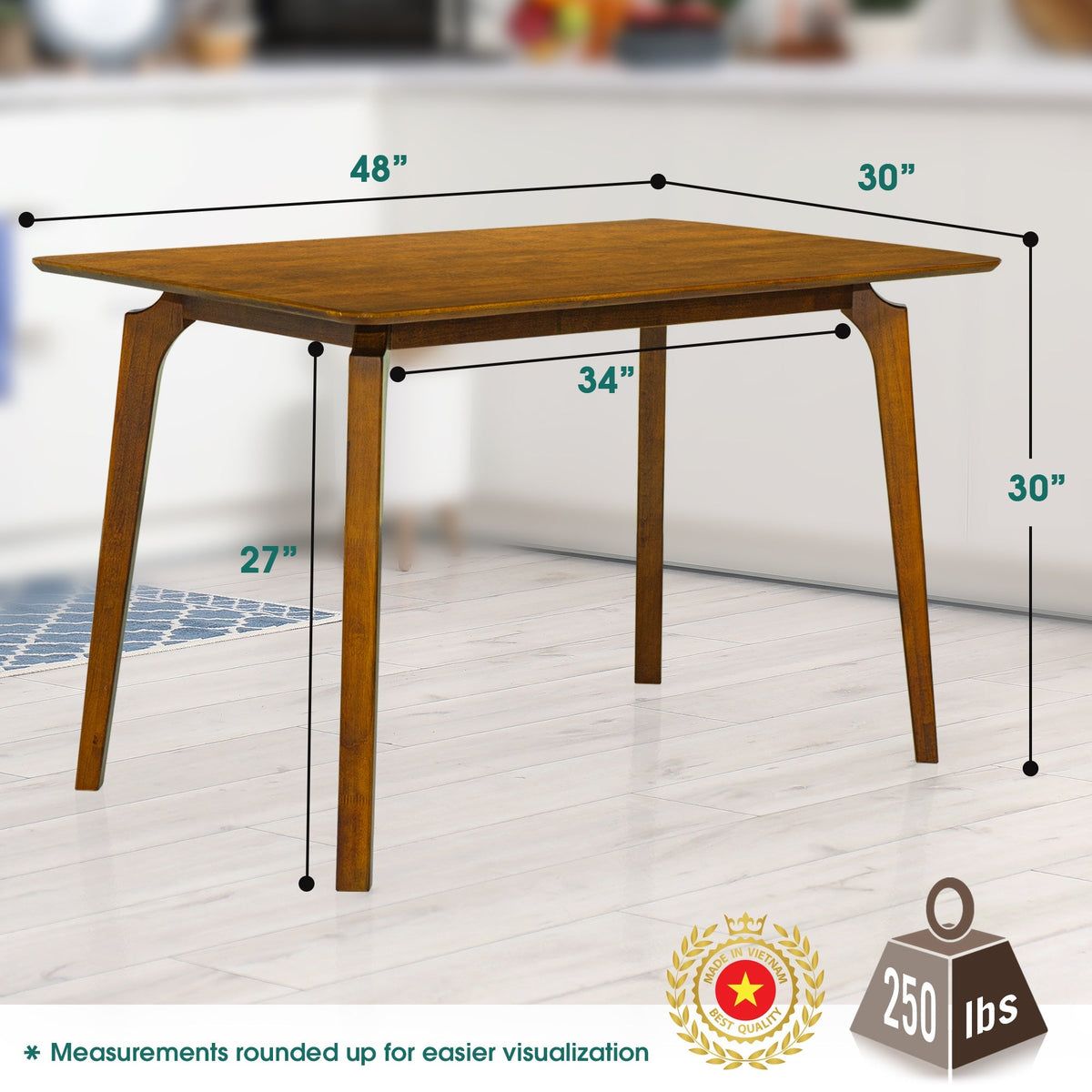 Verve 48" Solid Wood Dining Table