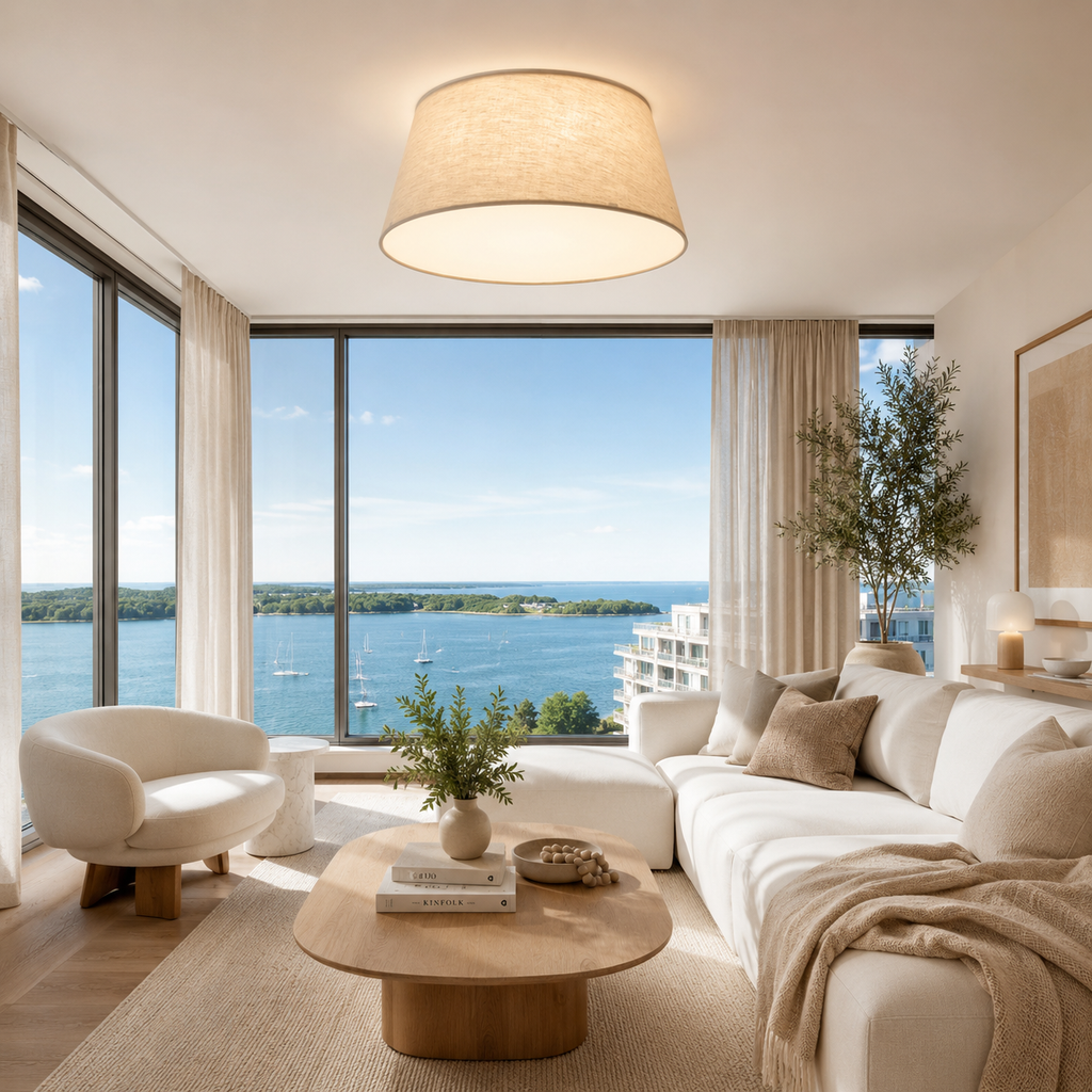 Formo Linen Flush-Mount Light