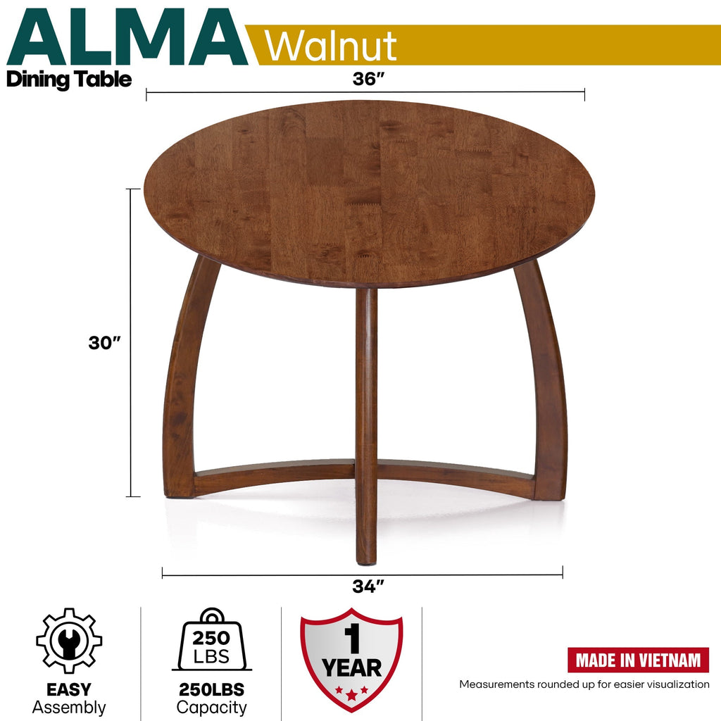 Alma 36" Round Dining Table