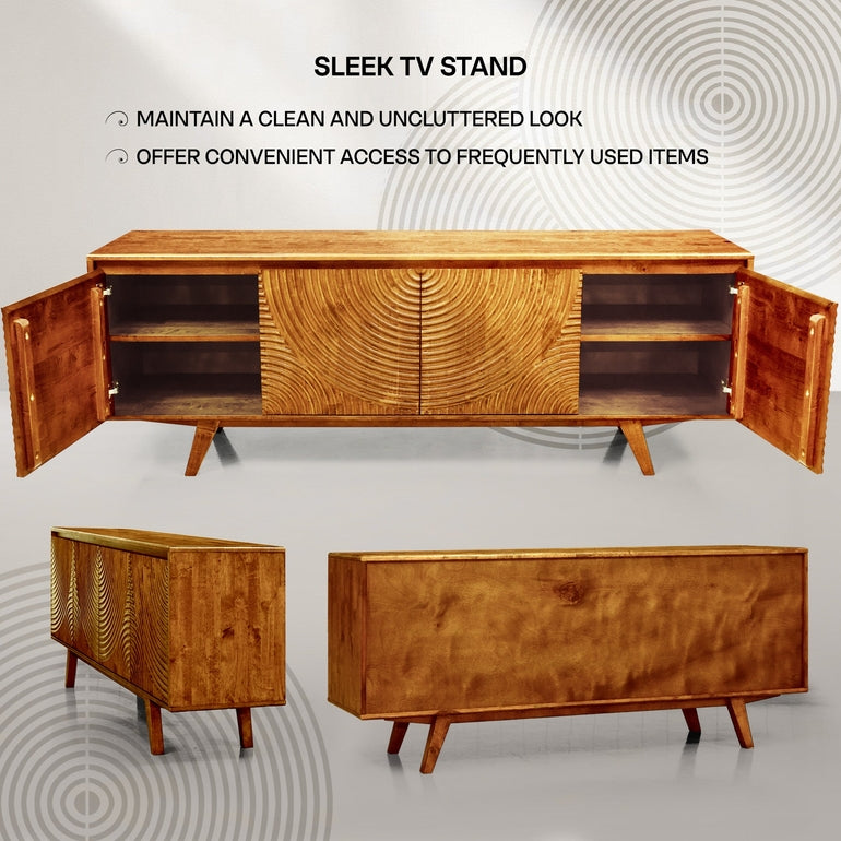 Harmony Solid Wood Media Console
