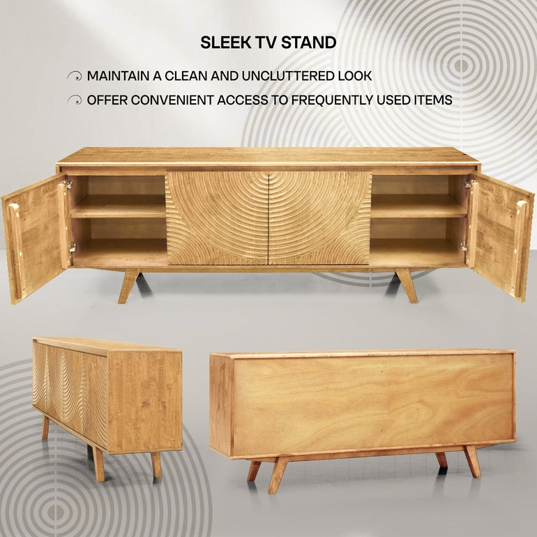 Harmony Solid Wood Media Console