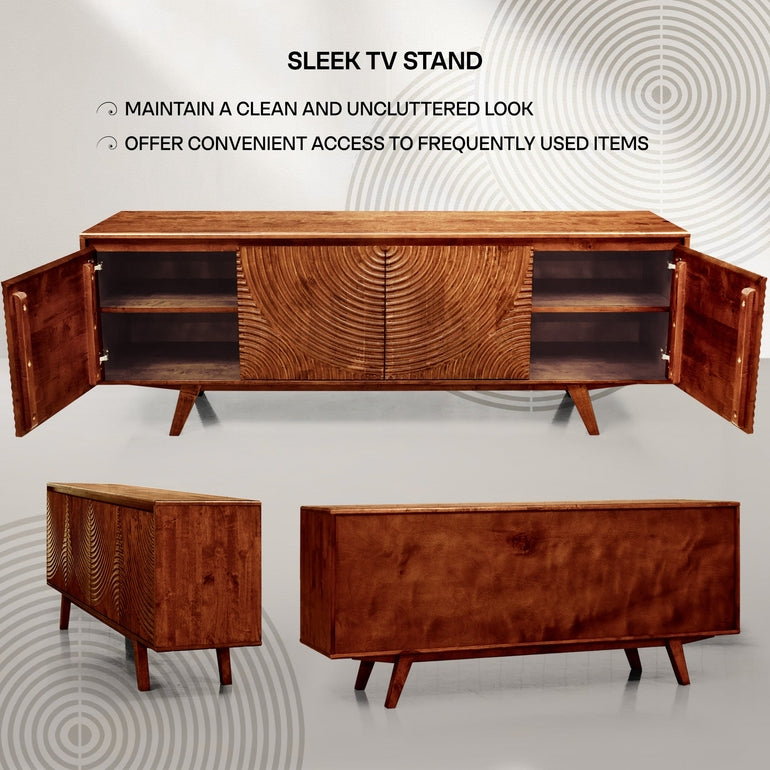 Harmony Solid Wood Media Console