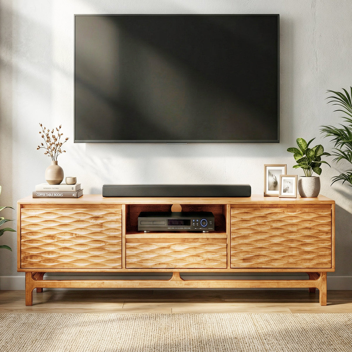 Elara Solid Wood Media Console