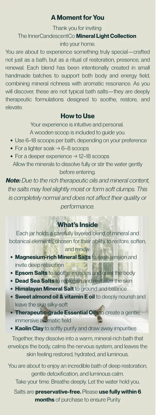 THE MINERAL LIGHT COLLECTION | LUXURY MINERAL BATH SOAK GIFT SET