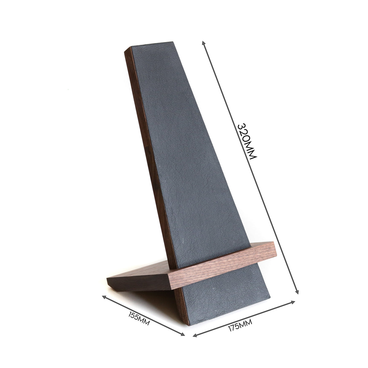 Black Leather Magnetic Knife Stand