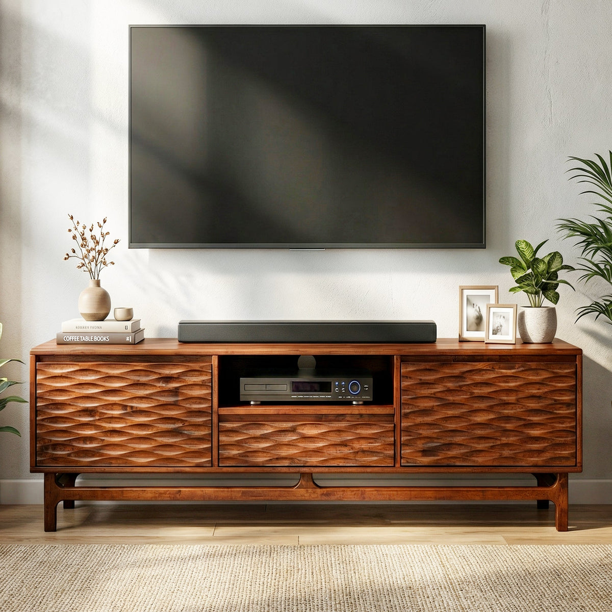 Elara Solid Wood Media Console