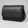 Derek Alexander Half Flap Organizer Leather Messenger Crossbody Bag