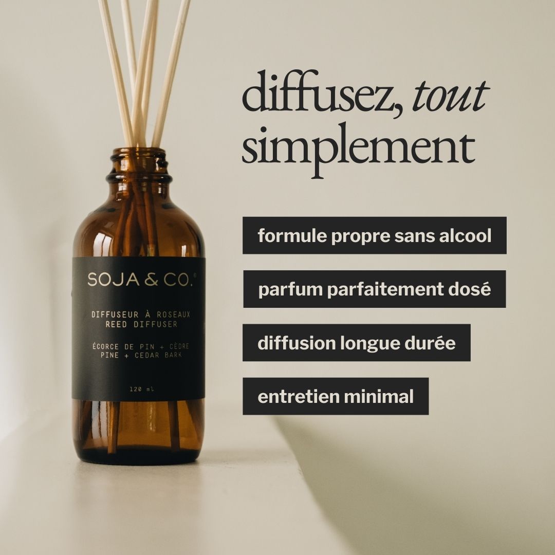 Diffuseur à roseaux | Écorce de pin + Cèdre