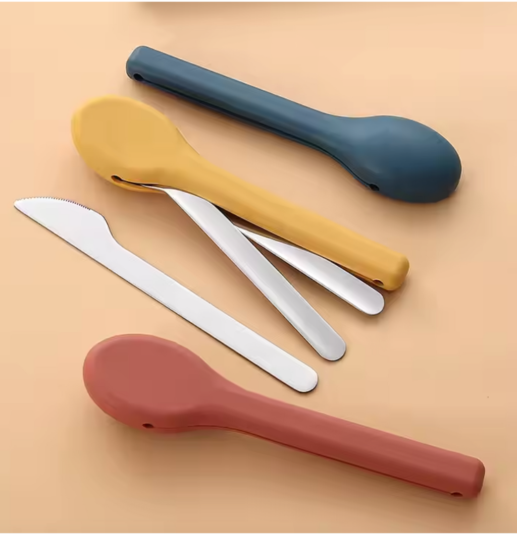 Portable Cutlery Set with Silicone Case