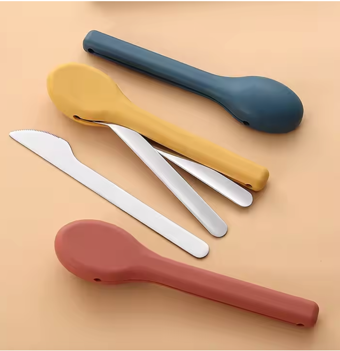 Portable Cutlery Set with Silicone Case