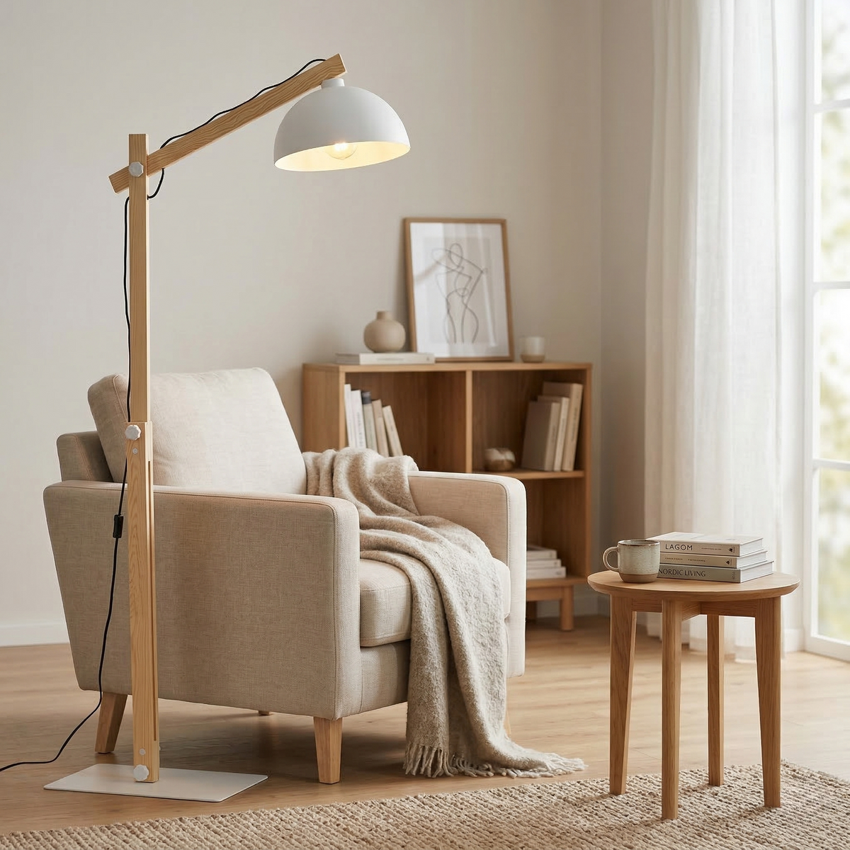 Oslo White Floor Lamp — Clearance