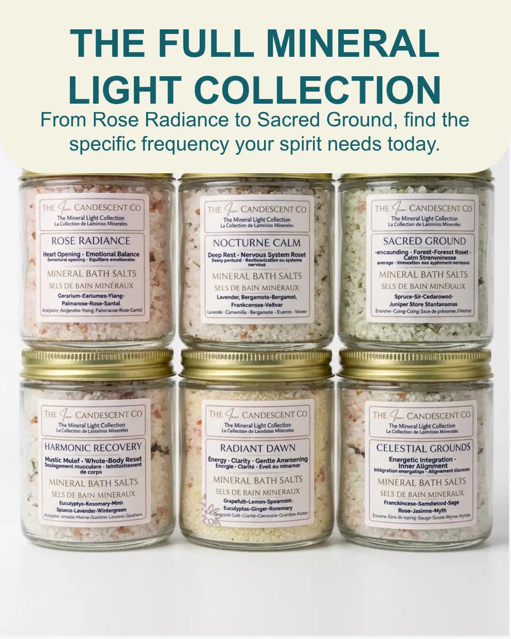 THE MINERAL LIGHT COLLECTION | LUXURY MINERAL BATH SOAK GIFT SET